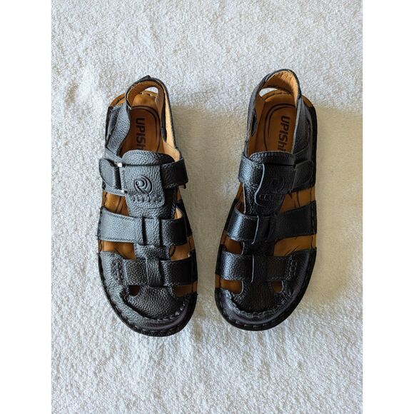 UPIShi Mens Casual Closed Toe Leather Adjustable Shoes/Sandals Sz 12.5 main image 8